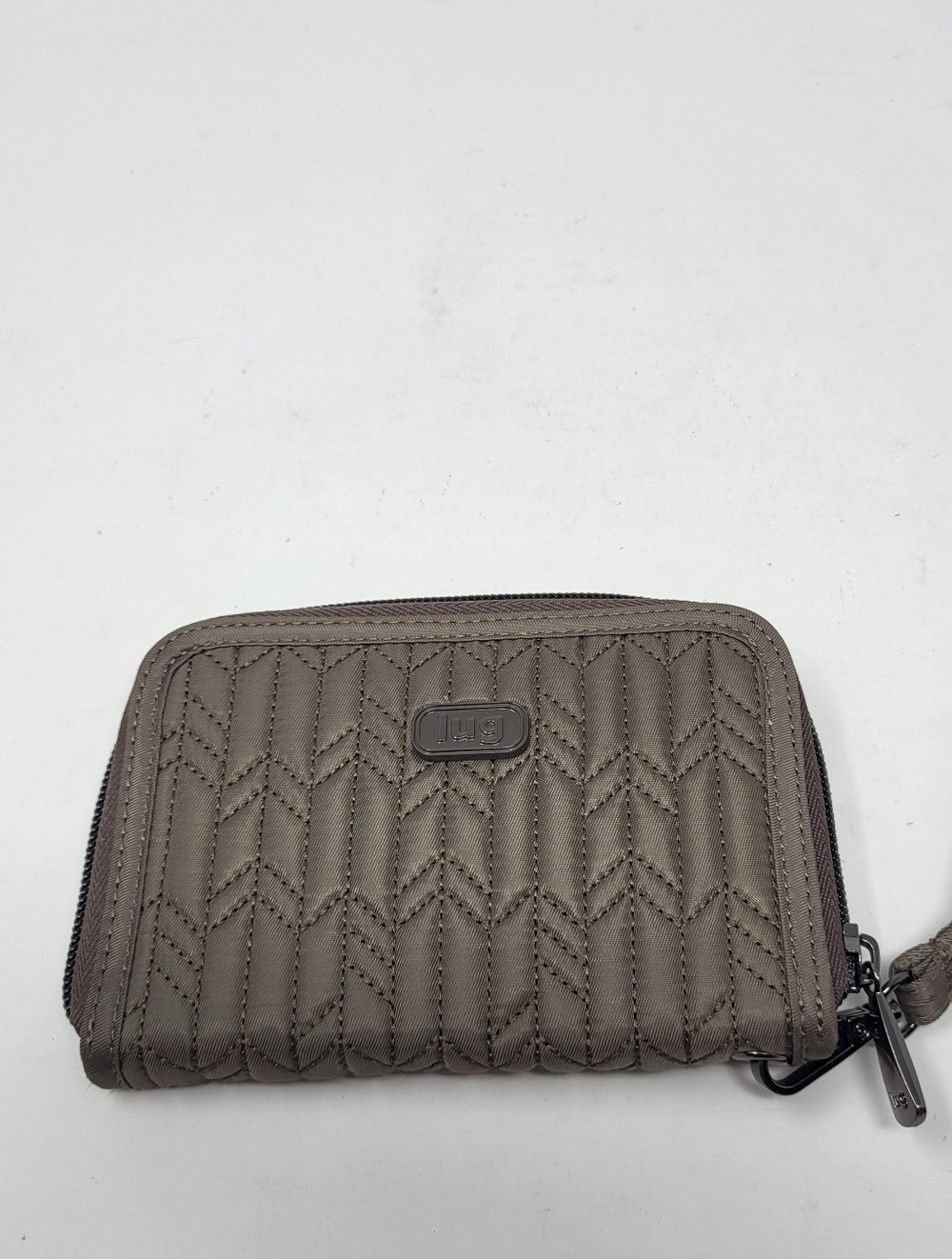 Lug Rodeo RFID Quilted Wristlet Wallet Removable Strap Brown‎ Bifold